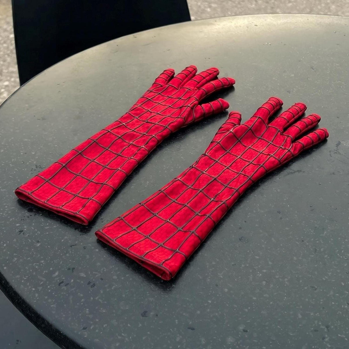Spider Man Brand New Day Long Gloves Raised Web Pattern Cosplay Accessory